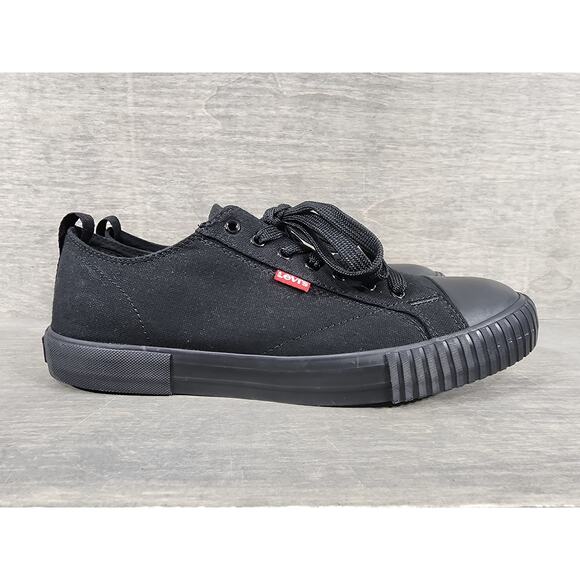 Levis Anikin Black Canvas Shoes Size 10.5 Mens - Picture 1 of 10